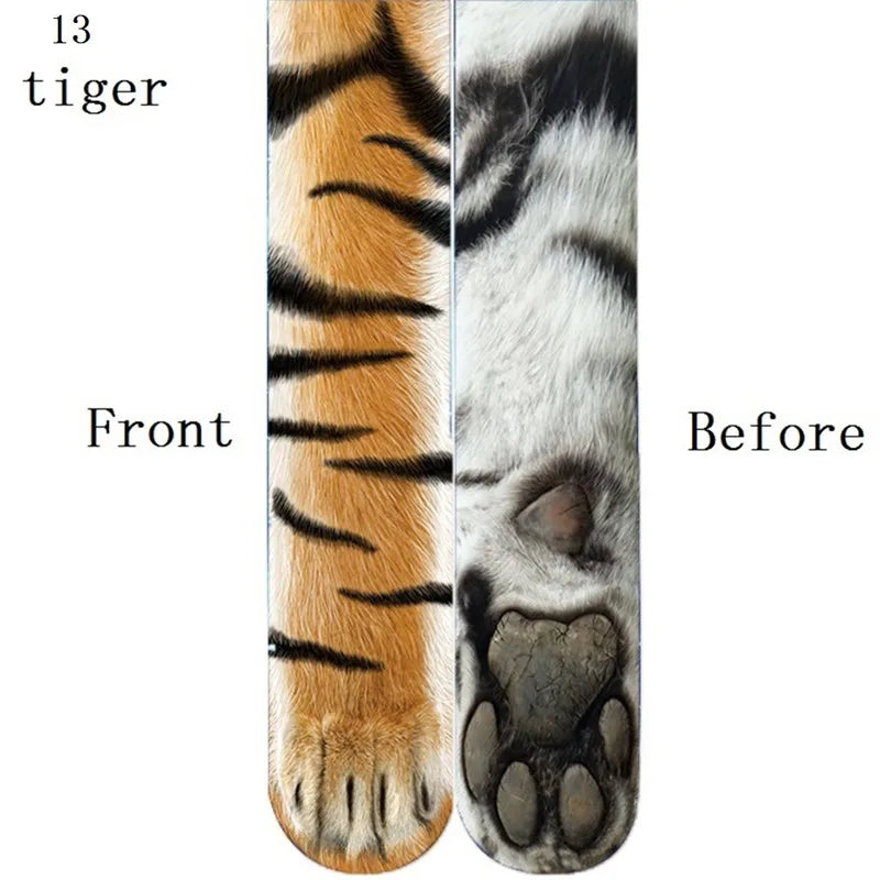 Funny Animal Paw Tiger Leg Socks