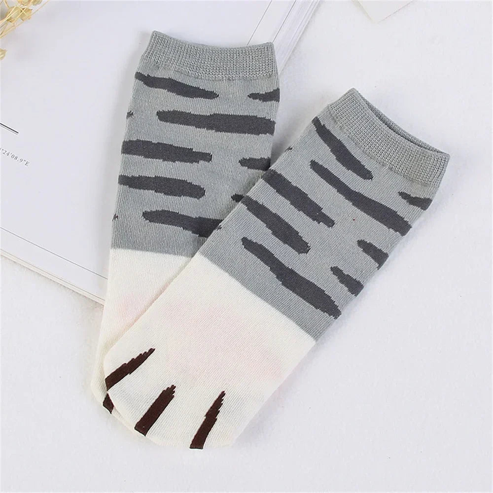 Cute Knitted Cat Claw Ankle School Socks