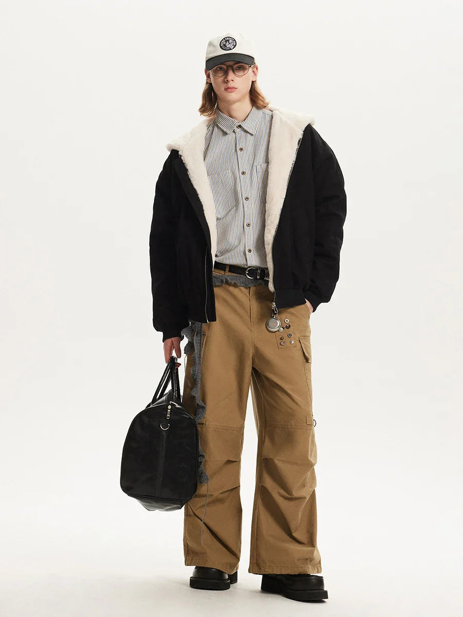 Veste zippée doublée en sherpa
