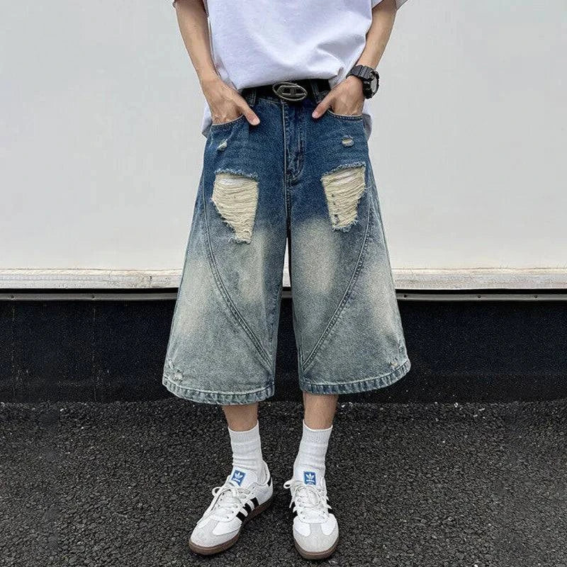 Original Gradient Gemütliche Stimmung Gewaschene Geflickte Jorts