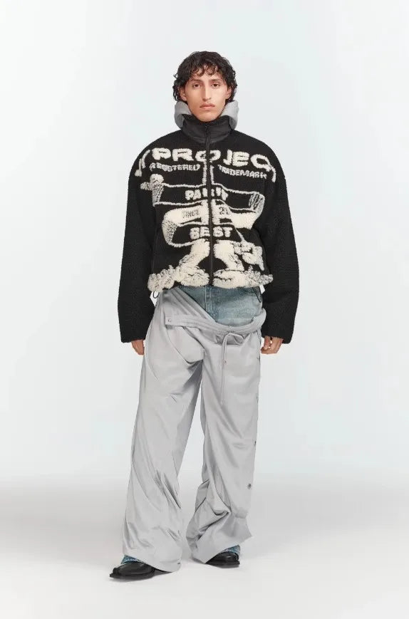Streetwear Cozy High Collar Fleece Wool Jacket