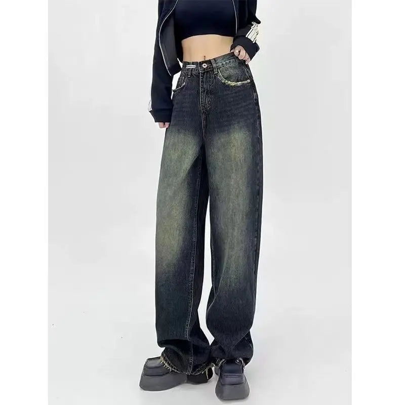 Retro Cool High Waist Wide Leg Jeans