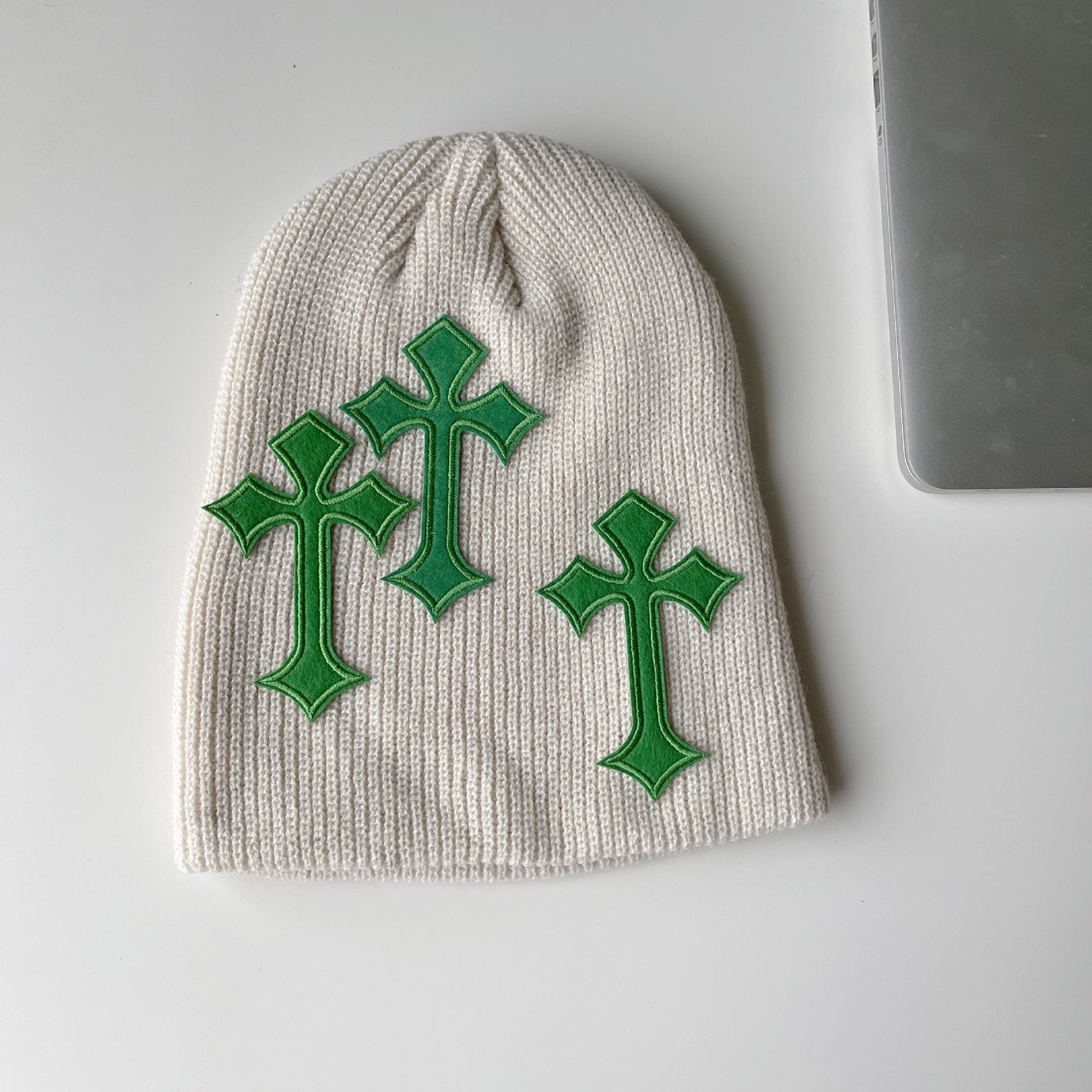 Cross Knitted Beanie