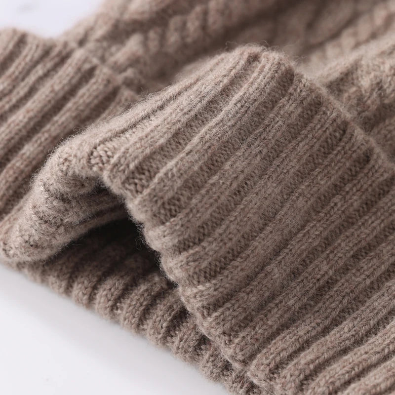 Wool Cashmere Bonnet Beanie