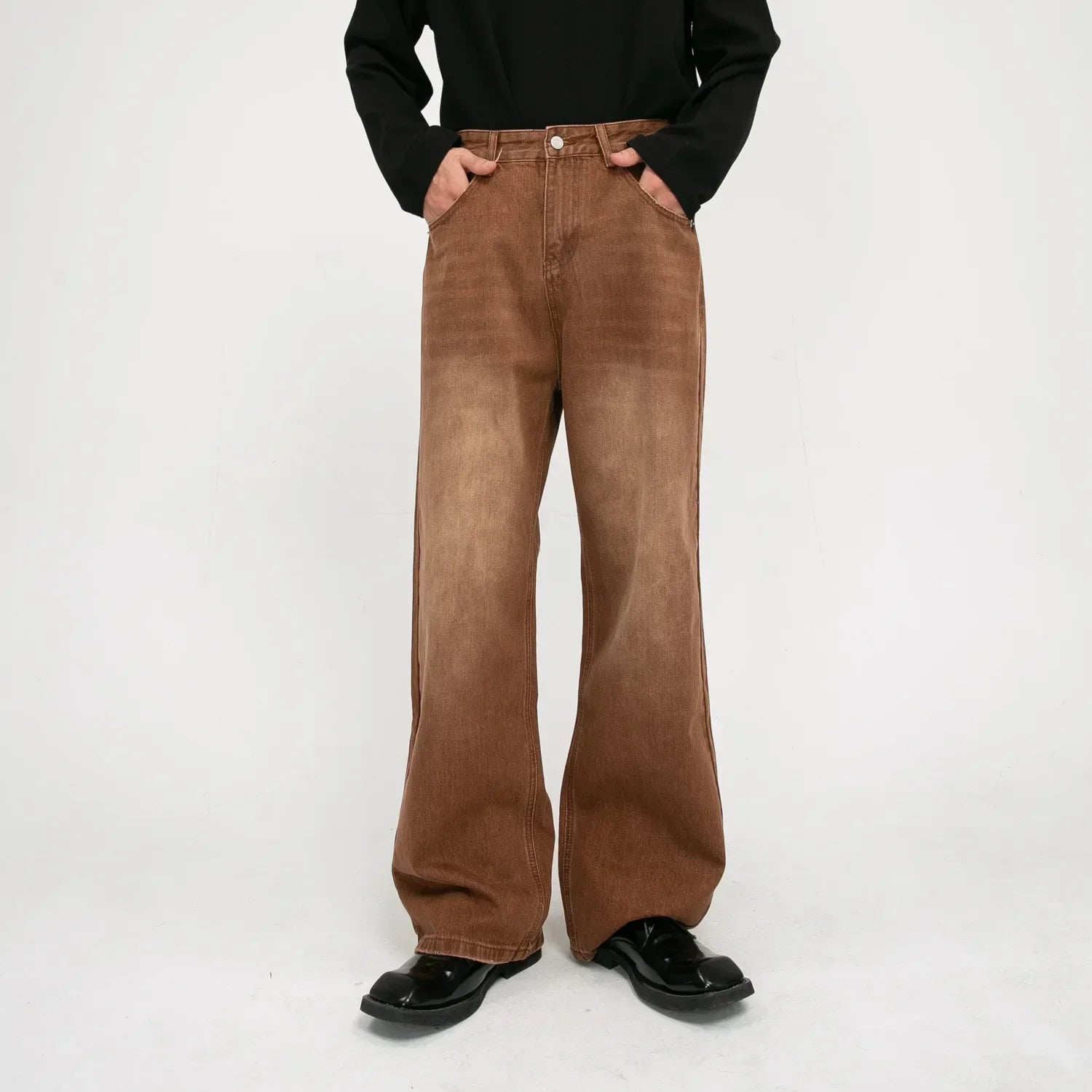 Casual Slim Fit High Waist Wide Jeans