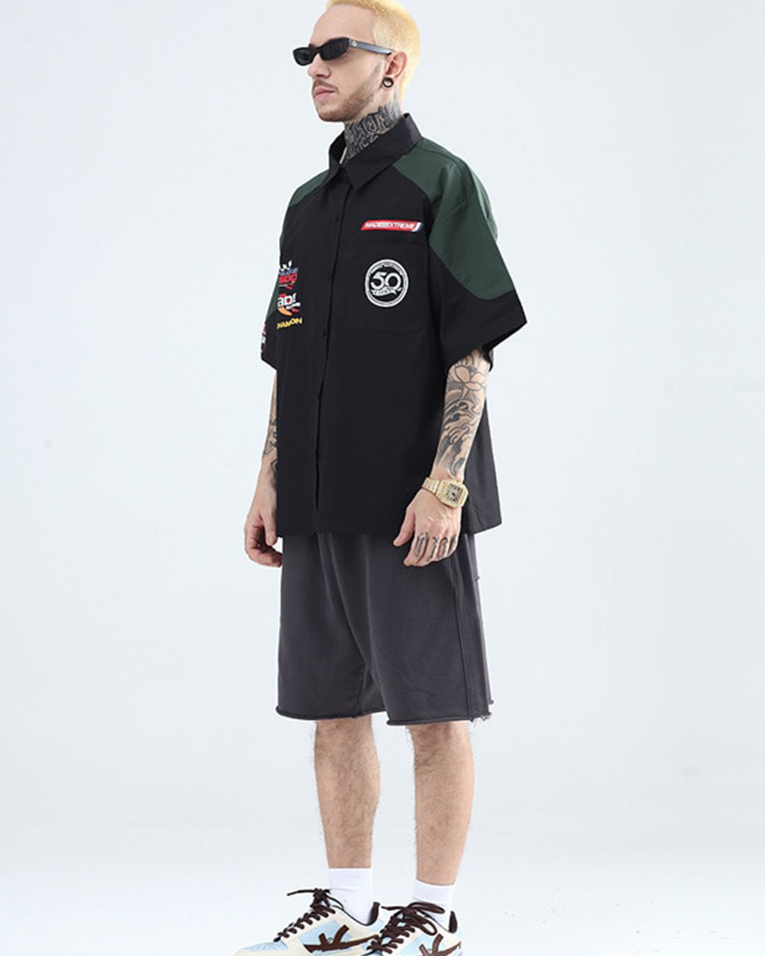 Retro gefrituurd shirt