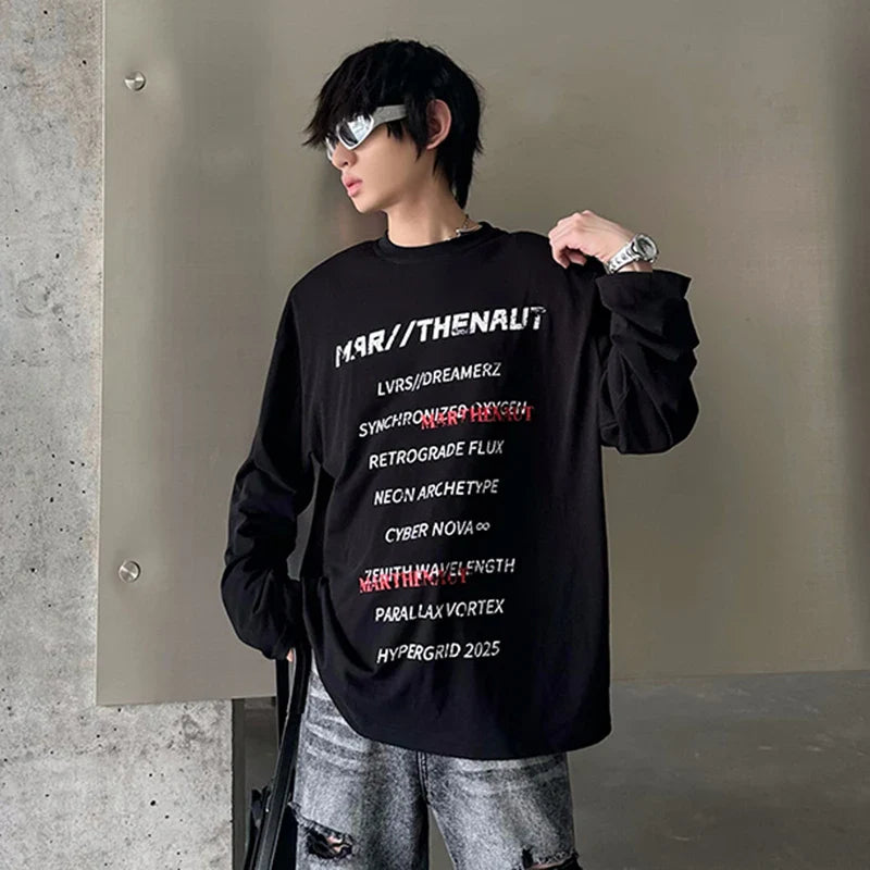 Statement Piece Round Collar Long T-Shirt