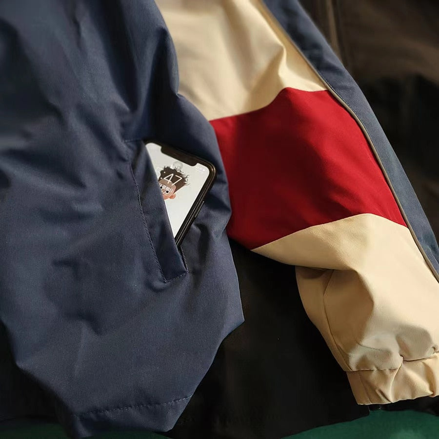 Patchwork Color Block Thin Jacket