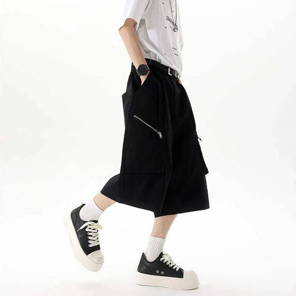 Streetwear - Pantalon de travail à jambe large de couleur unie