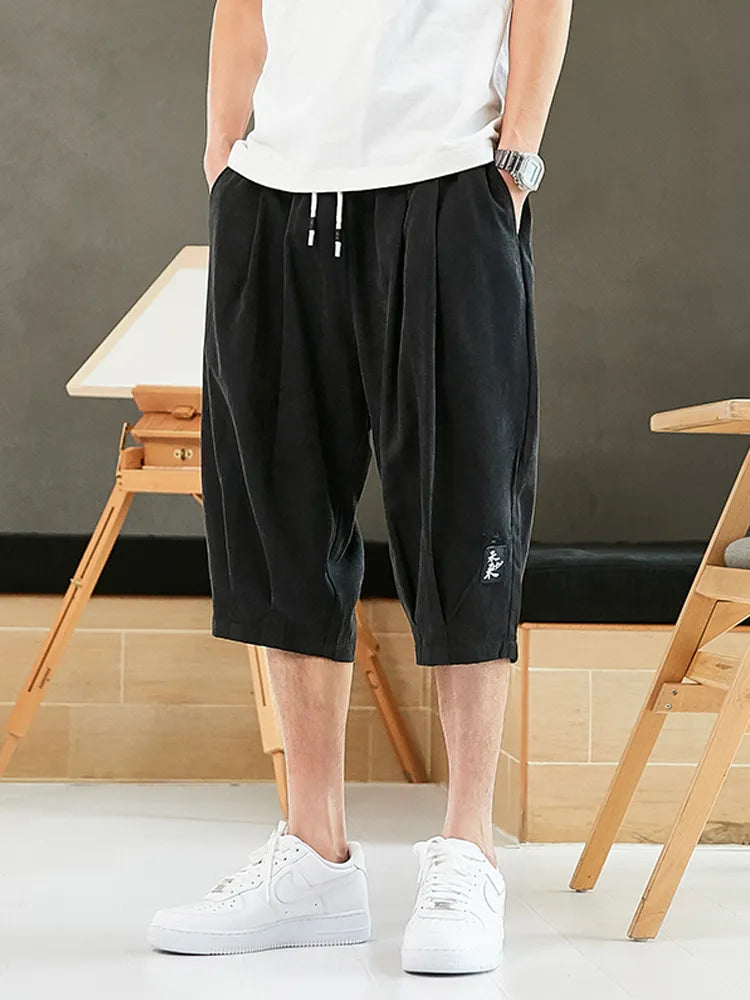 Casual baggy shorts tot op de kuit