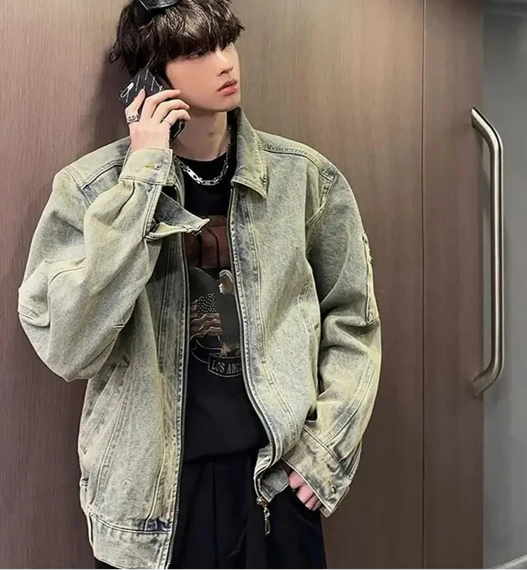 Retro American Style Washed Denim Jacket