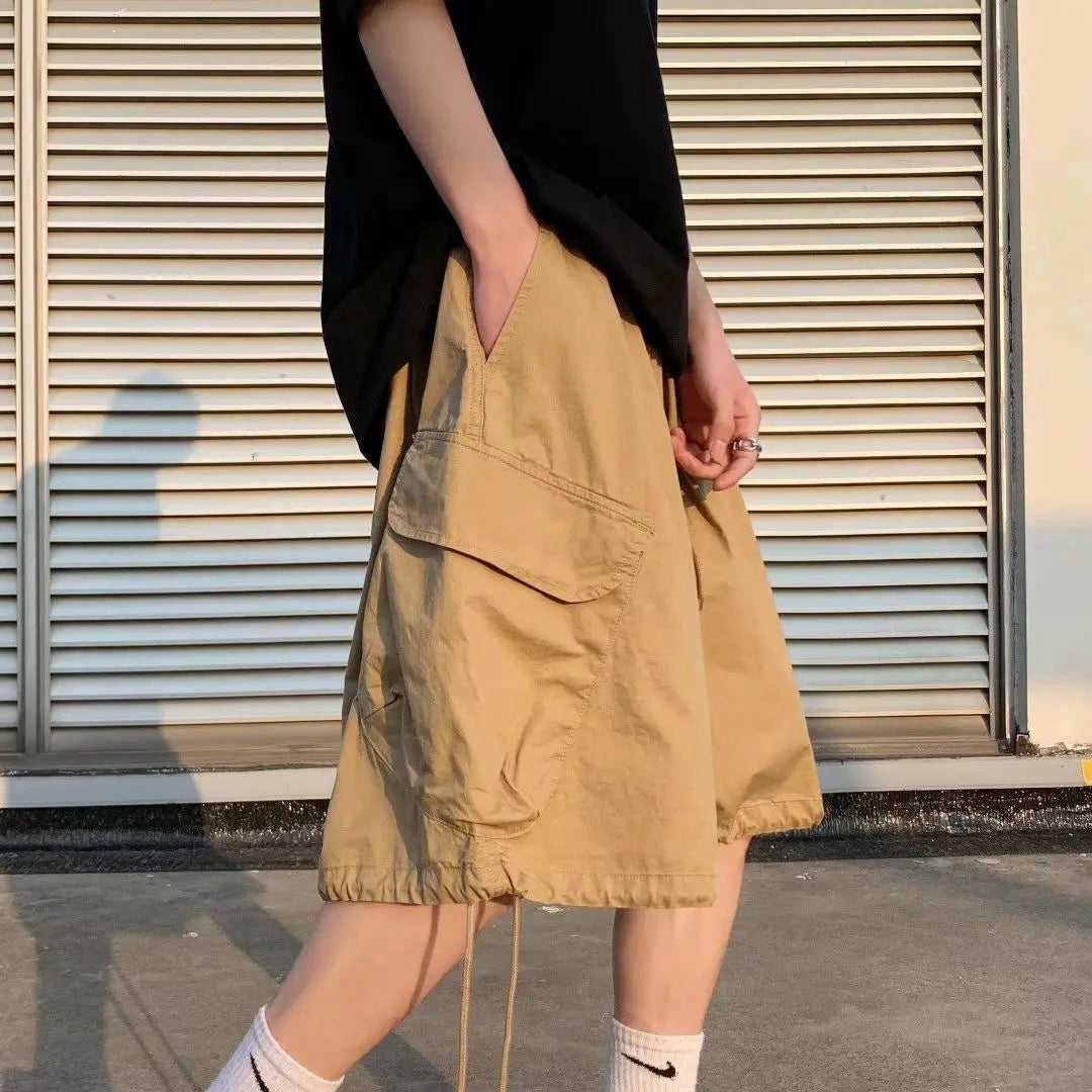 Khaki Japanese Loose Fit Workwear pants
