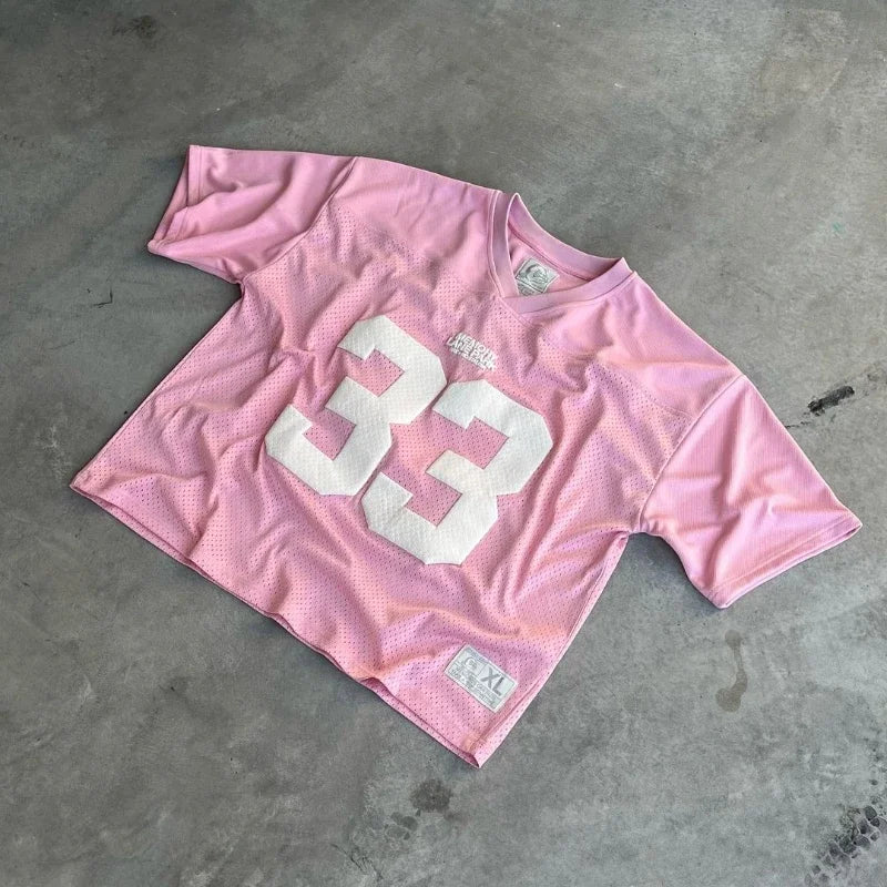 Unisex Y2K Retrò 33 Maglia a Rete