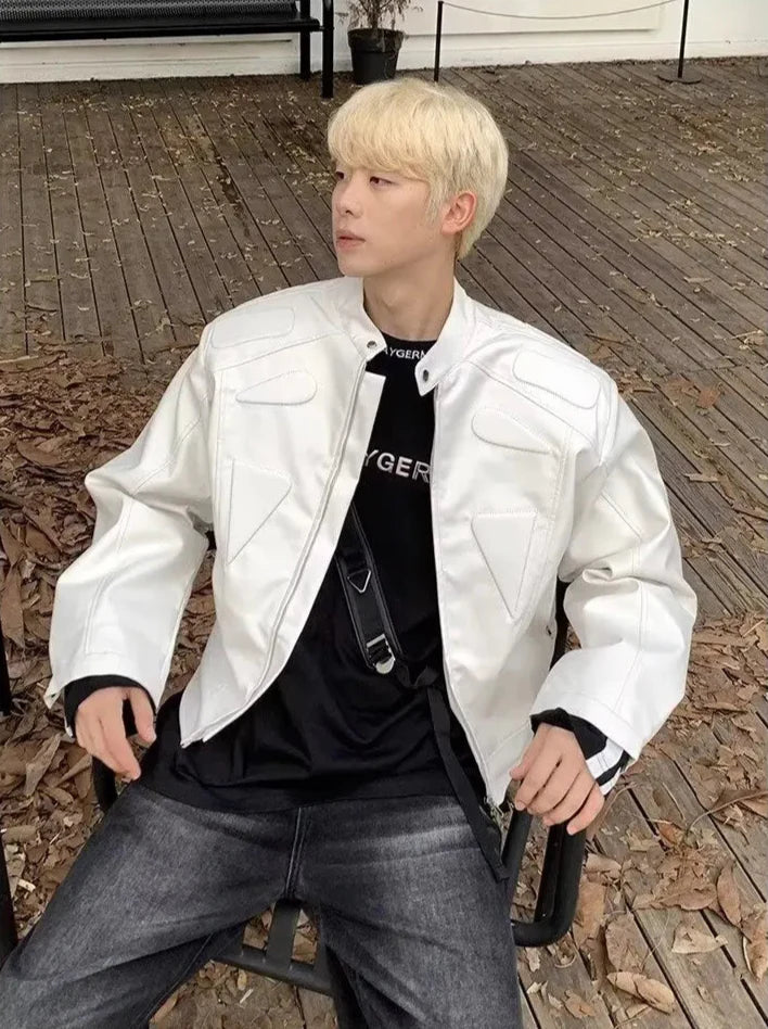 Retro Hip Hop Motorcycle Leather Jacket