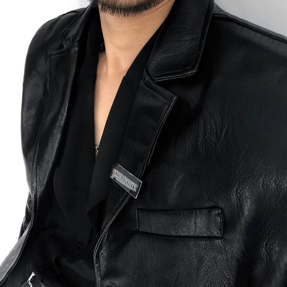 British Elegant Casual Leather Jacket