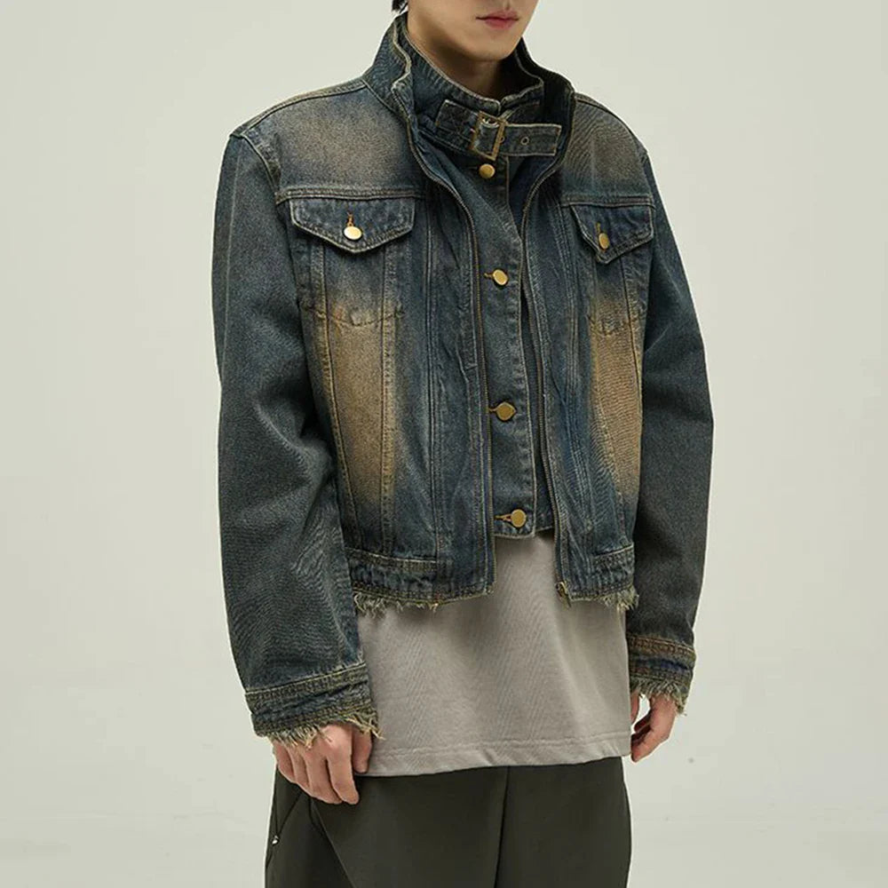 Veste de moto en jean vintage de haute qualité