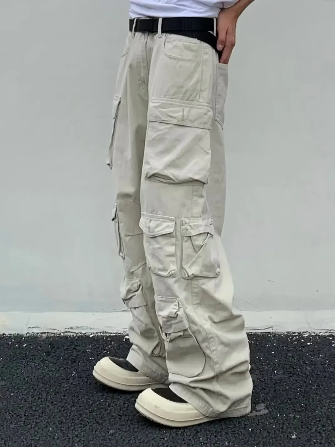 High Street Retro Multi-Pocket Pants