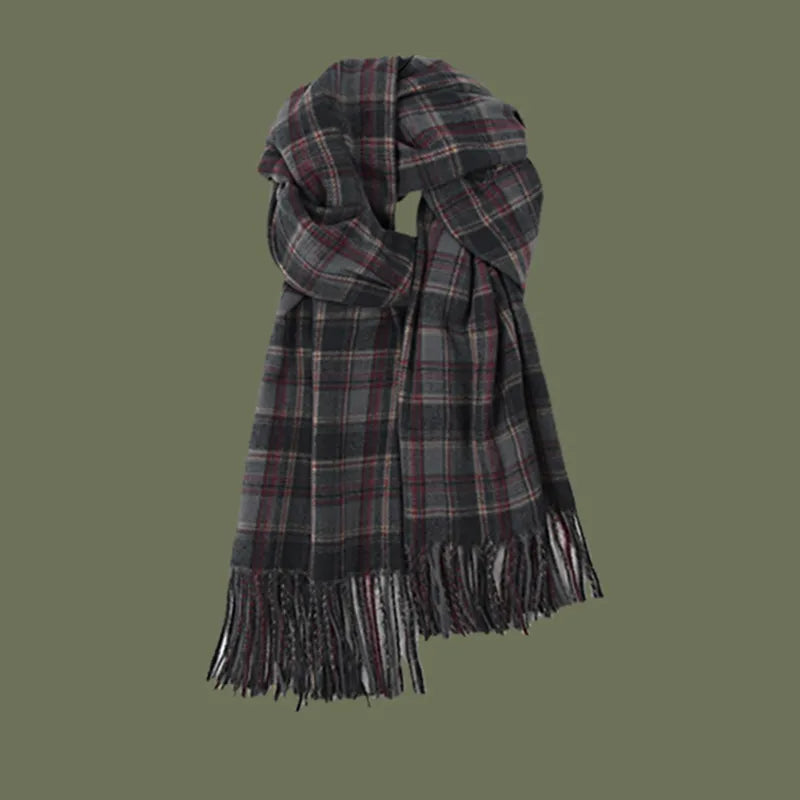 Vintage Plaid Cashmere Scarves
