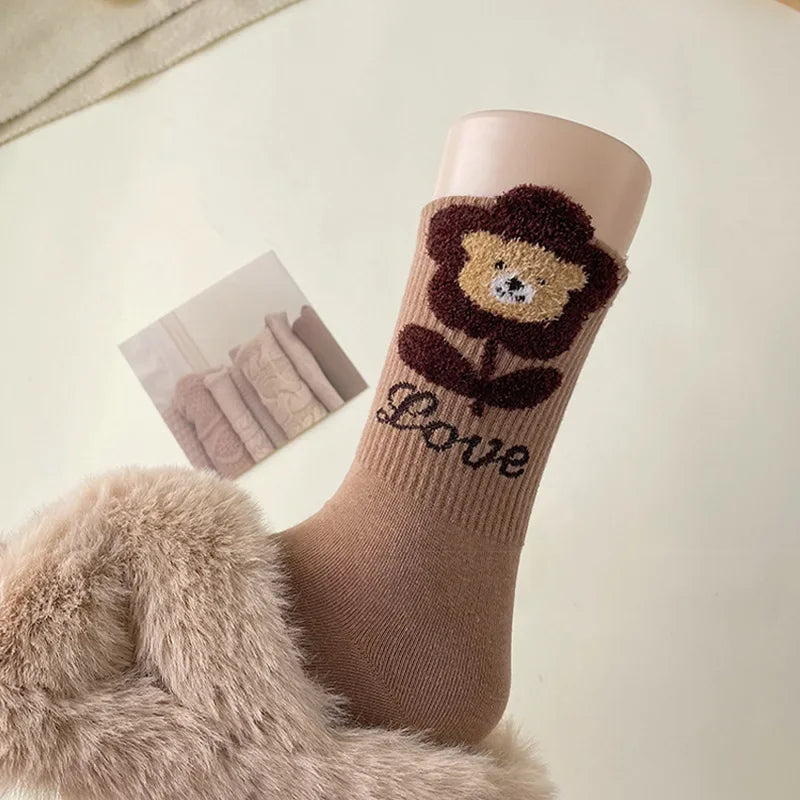Cozy Bear Cotton School Socks