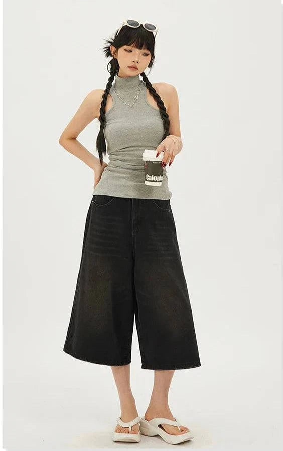 Y2K 2000s Blue Women's Punk Jorts