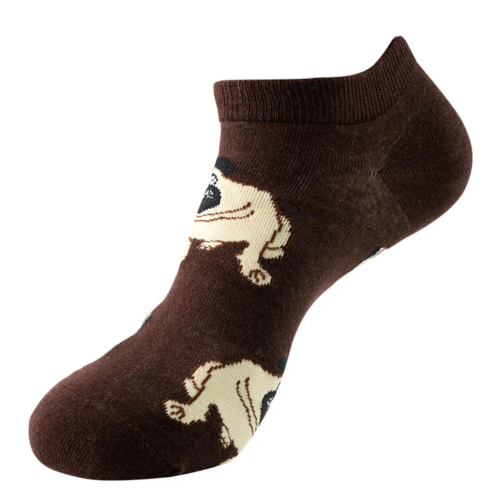 Funny Hip Hop Cartoon Cotton School Socks