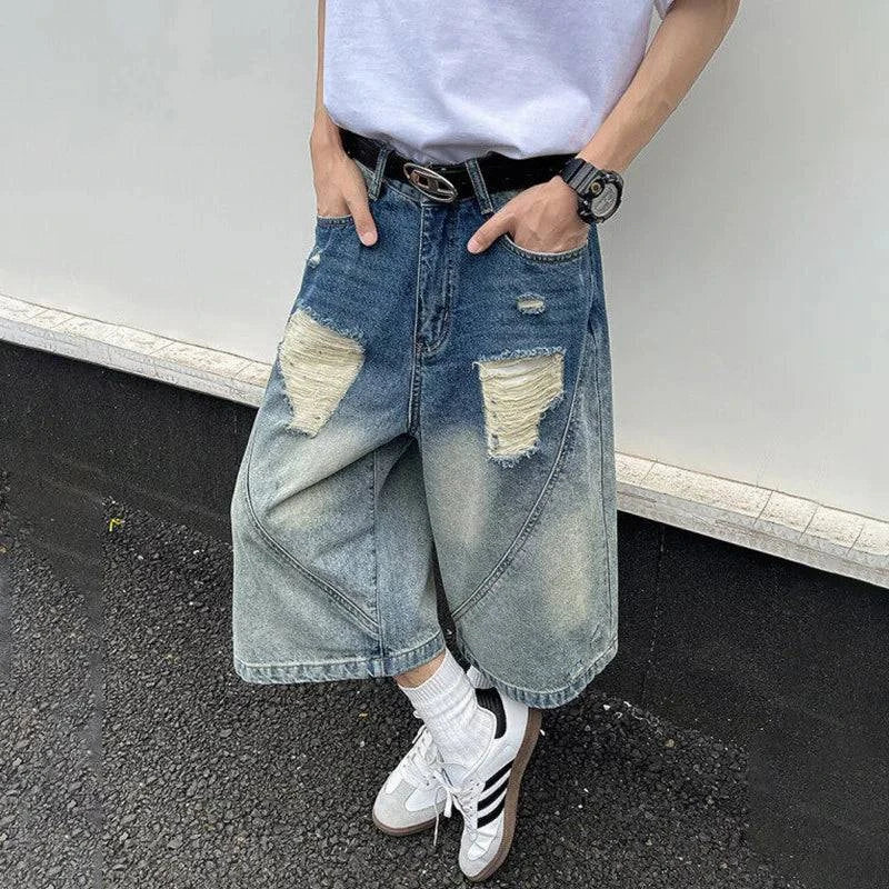 Original Gradient Gemütliche Stimmung Gewaschene Geflickte Jorts