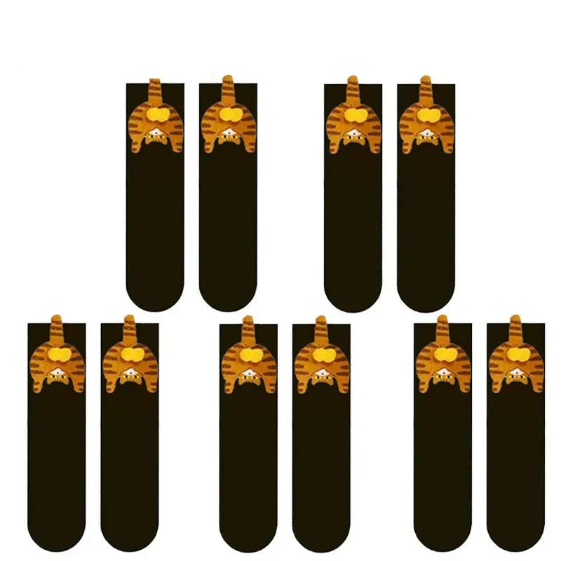 Cute Cartoon Cat Egg Stacking Socks