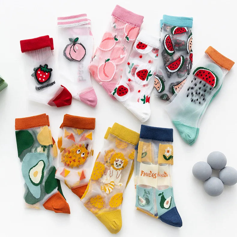 Creative High Quality Cartoon Silk Socks