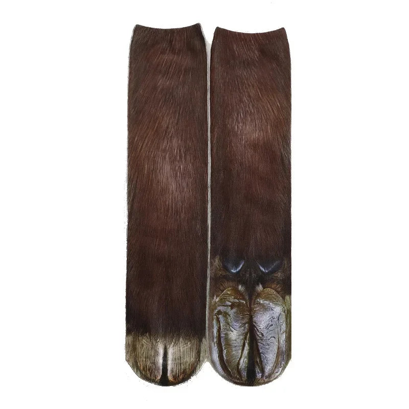 Funny Leopard Tiger 3D Simulation Socks