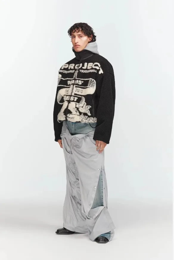 Streetwear Cozy High Collar Fleece Wool Jacket