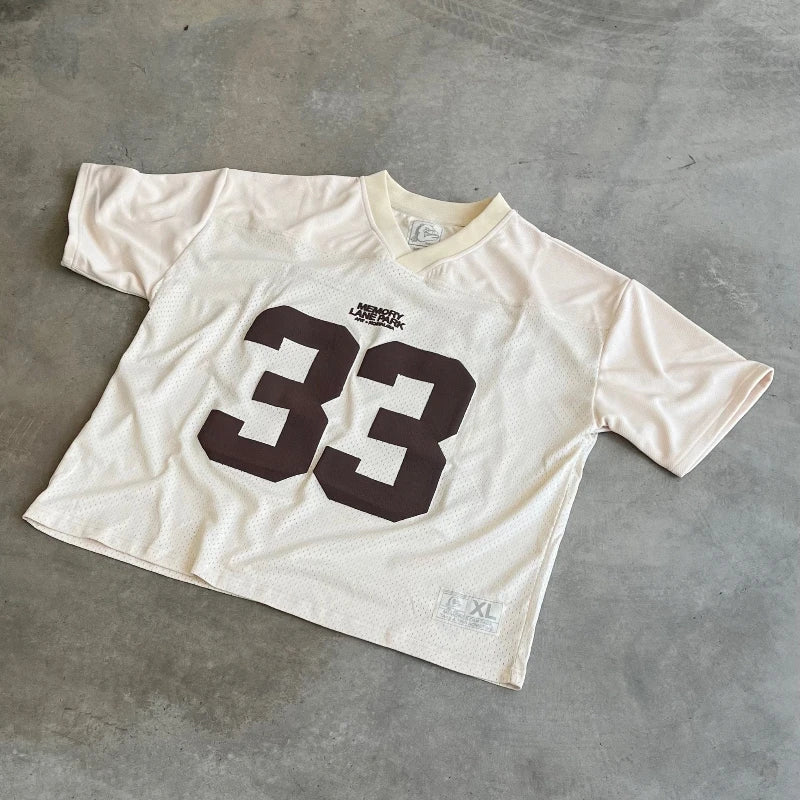 Unisex Y2K Retrò 33 Maglia a Rete