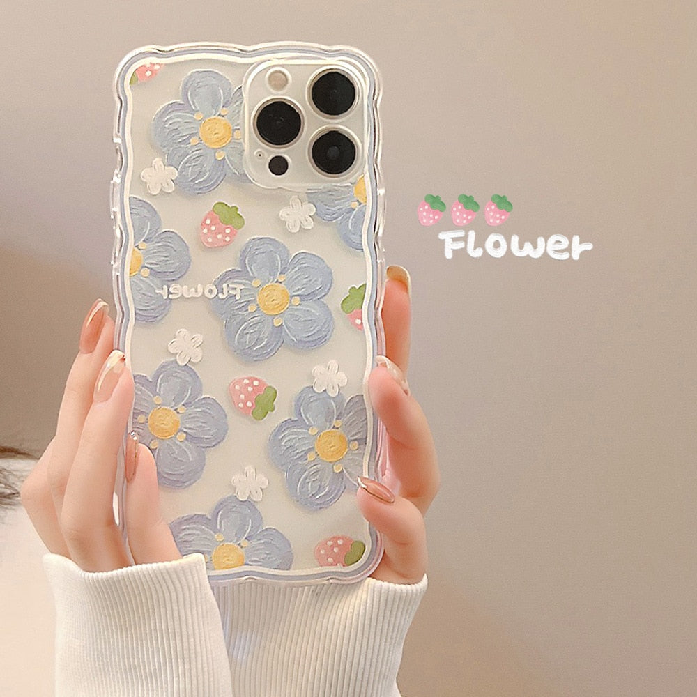 Flowers & Strawberries iPhone Case