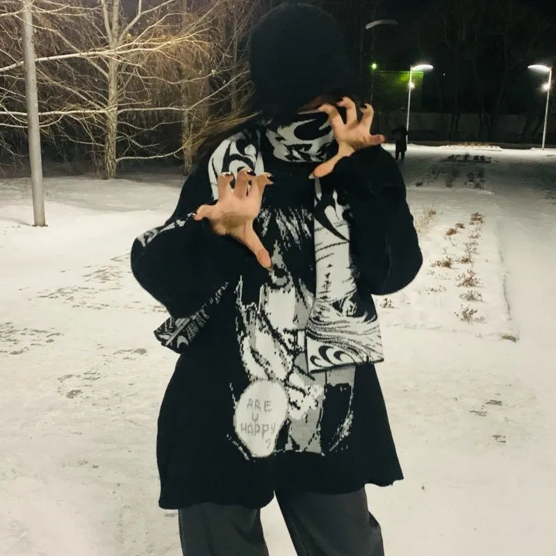 Knitted Jacquard Scarf
