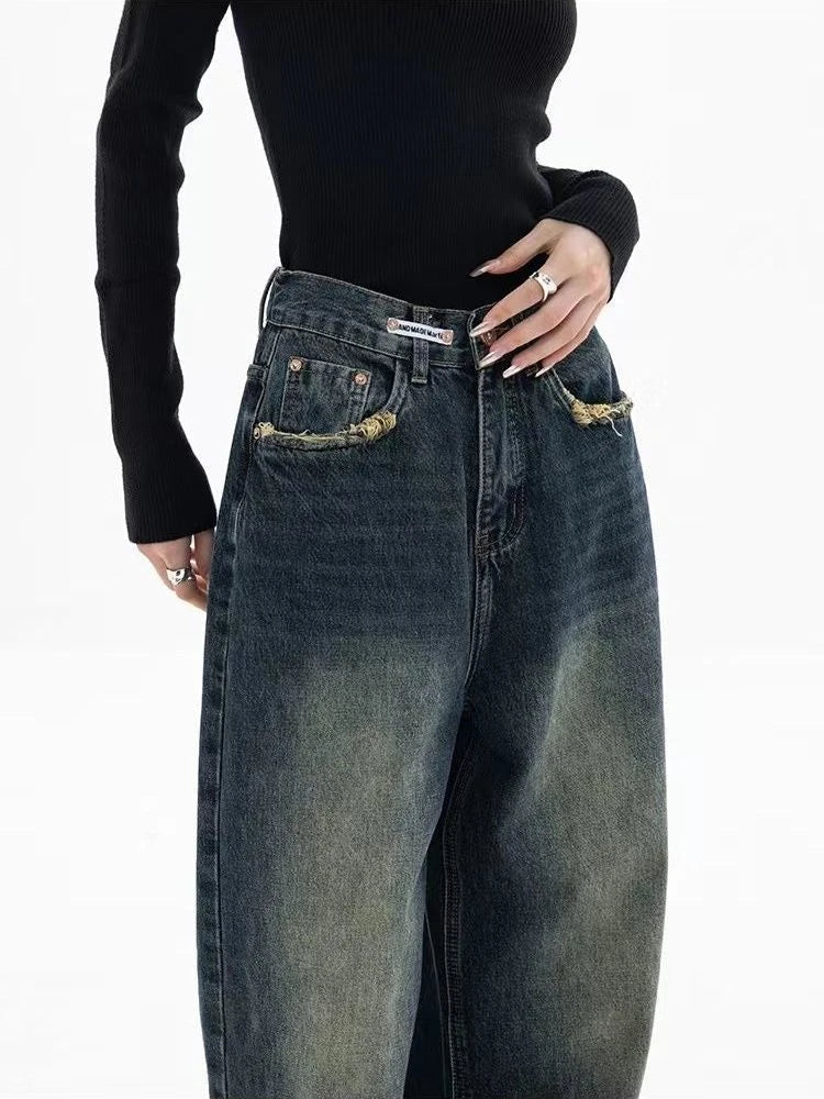 Retro Cool High Waist Wide Leg Jeans