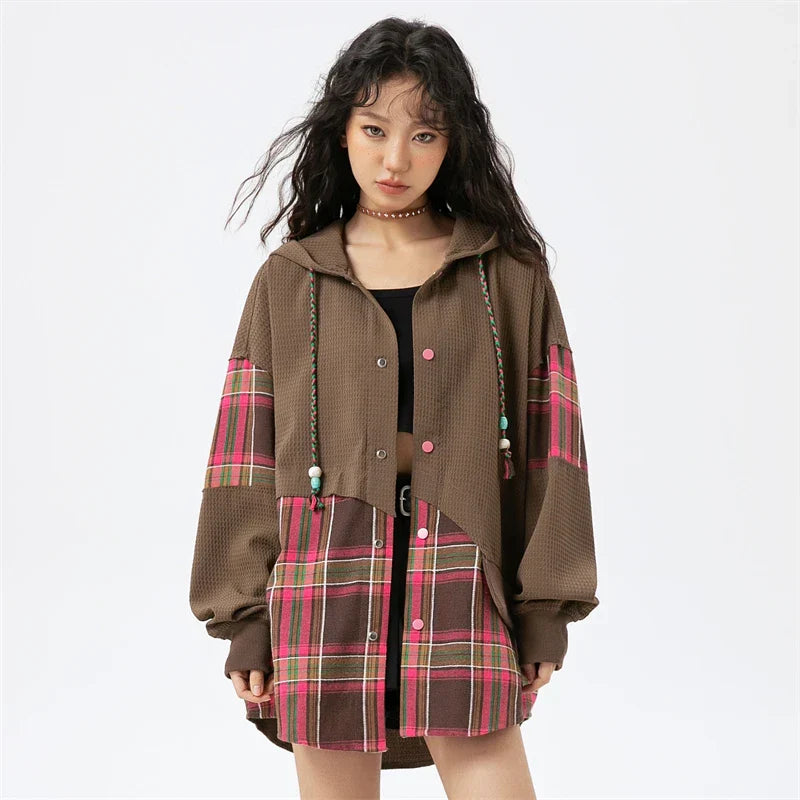 Women Korean Chic Elegant Stitched Swetshirt