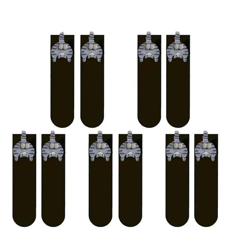 Cute Cartoon Cat Egg Stacking Socks