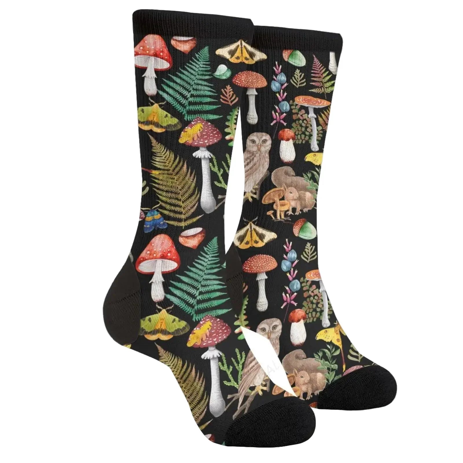 Funny Novelty Mushroom Crew School Socks