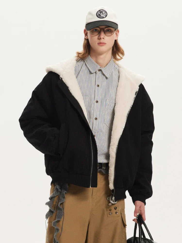 Veste zippée doublée en sherpa