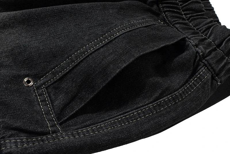 Jorts amples délavés à poches zippées