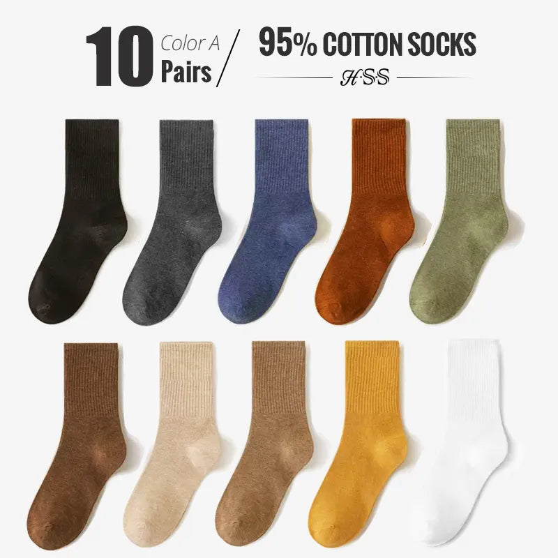 Combed Colorful Breathable Socks
