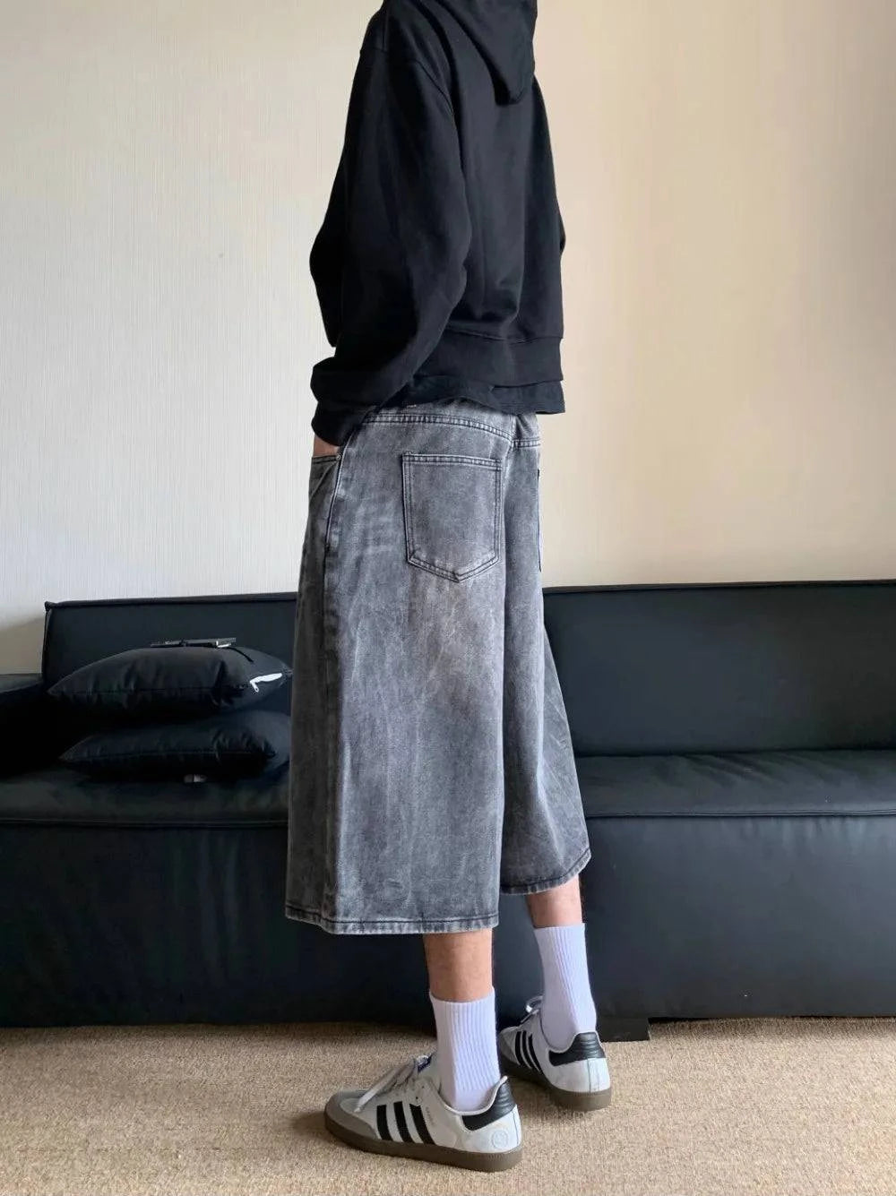 Jorts délavés unis Y2K