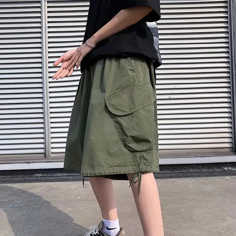 Khaki Japanese Loose Fit Workwear pants