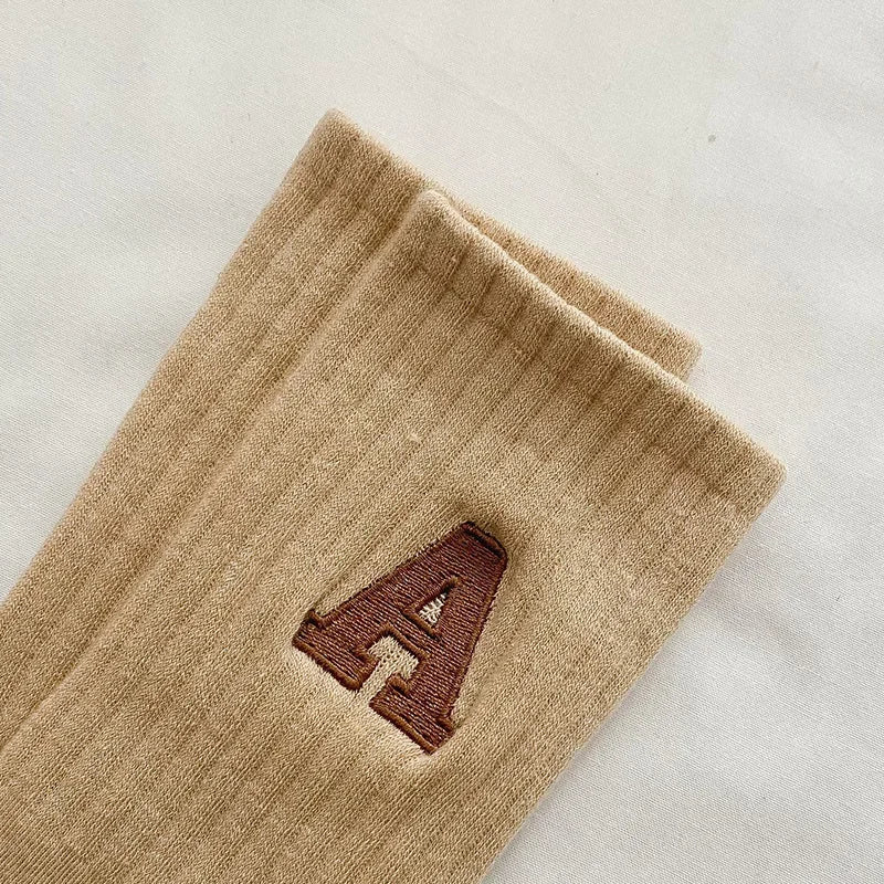 Cozy Kawaii Letter School Socks Autumn Winter