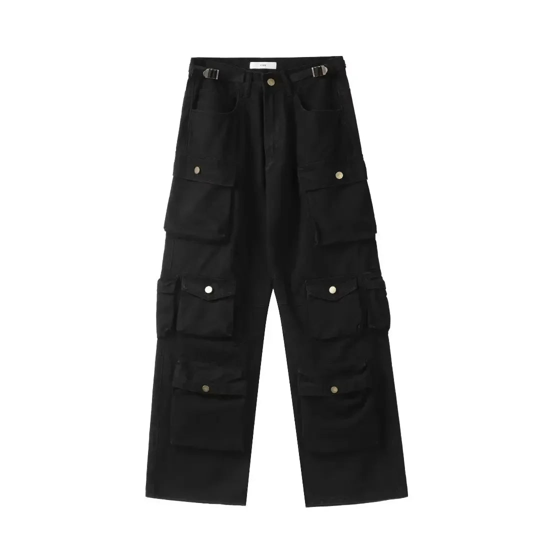 High Street Retro Multi-Pocket Pants