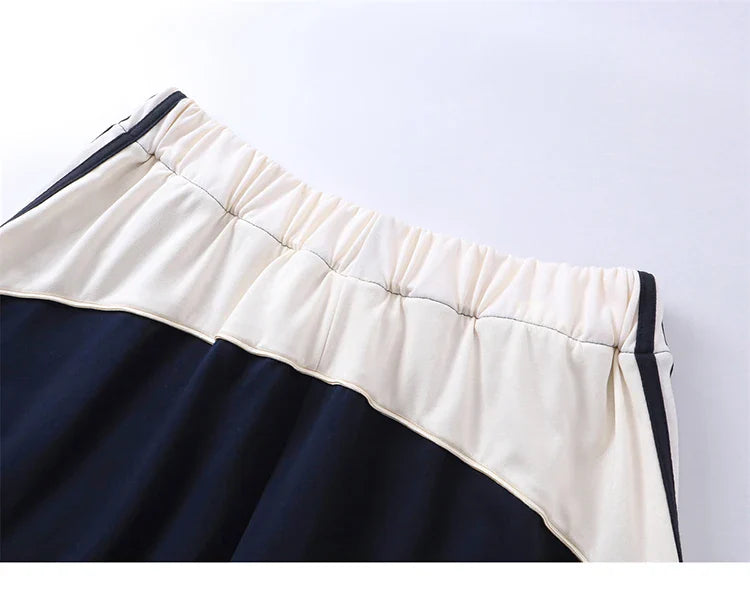Pantaloncini larghi a righe patchwork