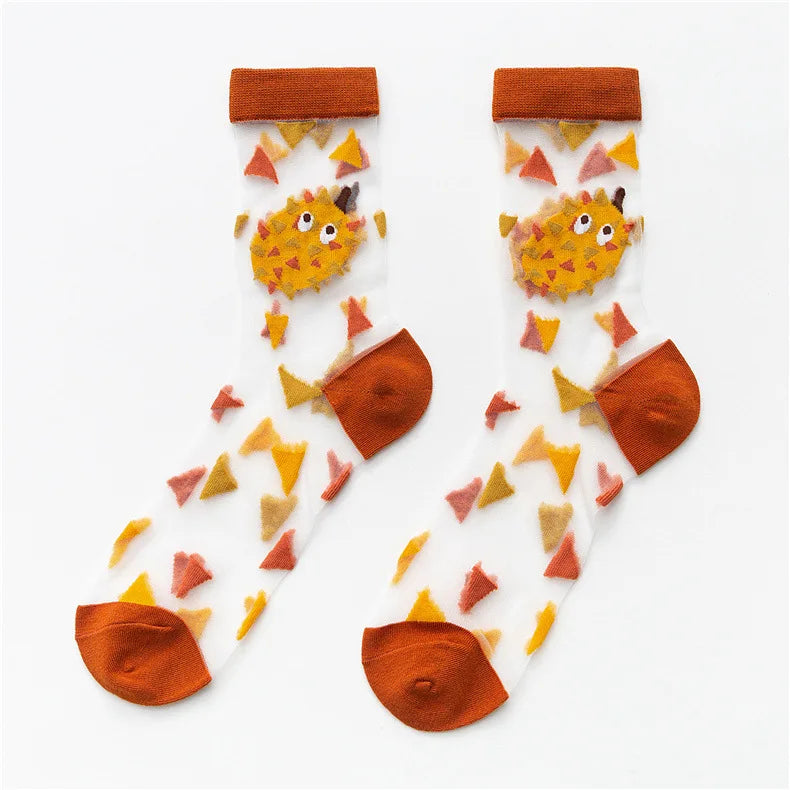 Creative High Quality Cartoon Silk Socks