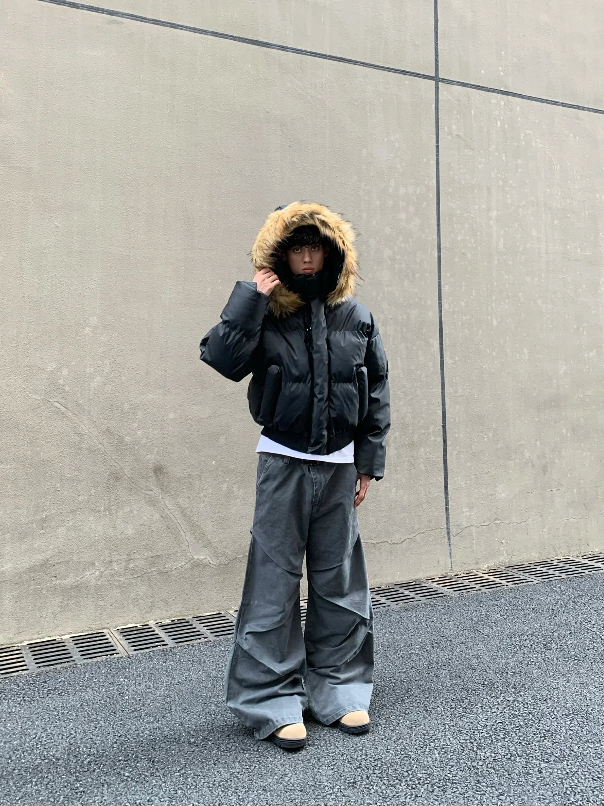 Winter Cool Parkas Removable Hat Boomber Jacket