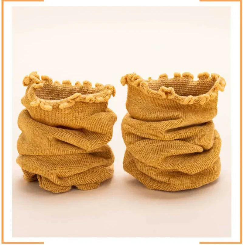 Colorful Loose Edge Curl Cotton Five-Toe Socks
