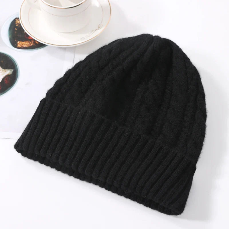 Wool Cashmere Bonnet Beanie