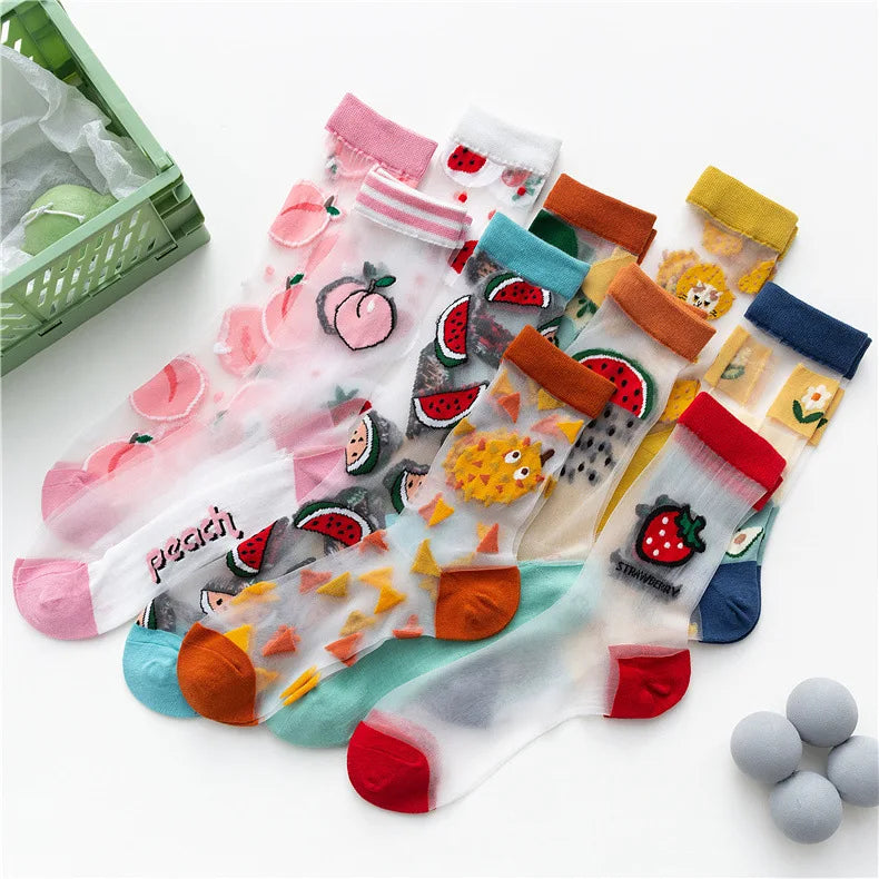 Creative High Quality Cartoon Silk Socks